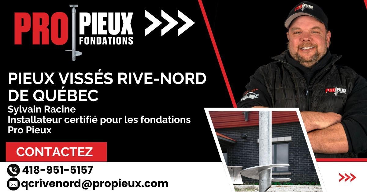 Bannière PRO PIEUX FONDATIONS - RIVE NORD QUEBEC